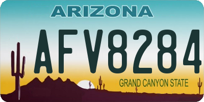 AZ license plate AFV8284