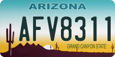 AZ license plate AFV8311
