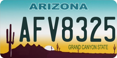 AZ license plate AFV8325
