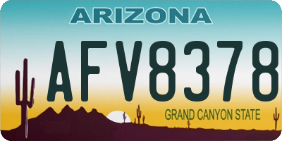 AZ license plate AFV8378