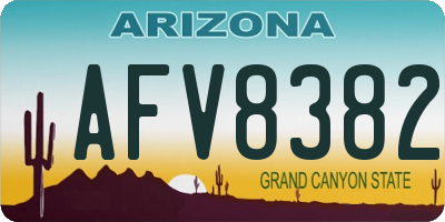 AZ license plate AFV8382