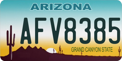 AZ license plate AFV8385