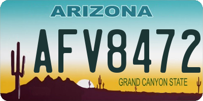 AZ license plate AFV8472