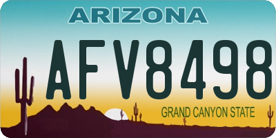 AZ license plate AFV8498