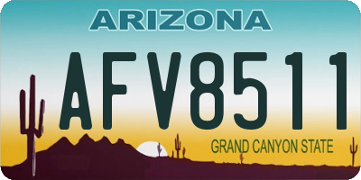 AZ license plate AFV8511