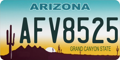 AZ license plate AFV8525