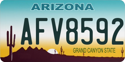 AZ license plate AFV8592
