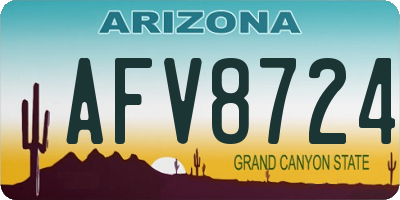 AZ license plate AFV8724
