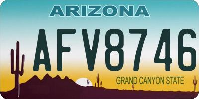 AZ license plate AFV8746