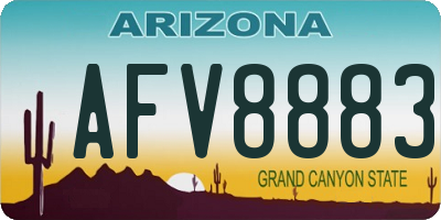 AZ license plate AFV8883