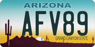 AZ license plate AFV89