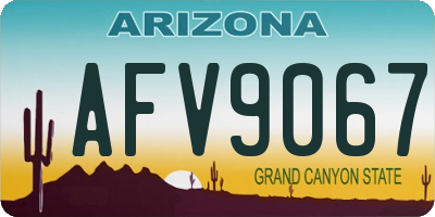AZ license plate AFV9067