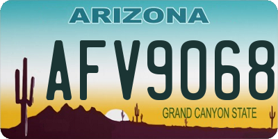 AZ license plate AFV9068