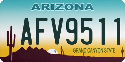 AZ license plate AFV9511
