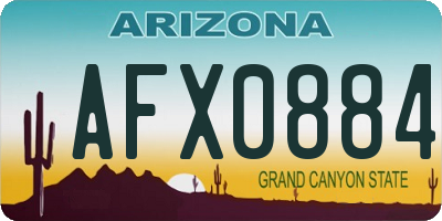 AZ license plate AFX0884