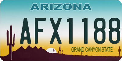 AZ license plate AFX1188