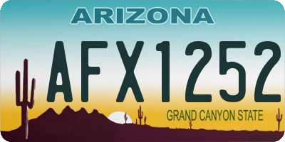 AZ license plate AFX1252
