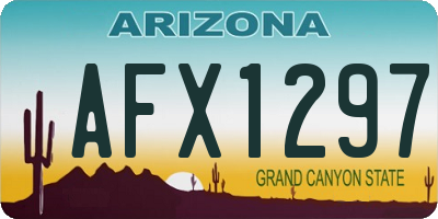 AZ license plate AFX1297