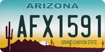 AZ license plate AFX1591