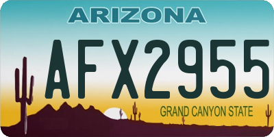 AZ license plate AFX2955