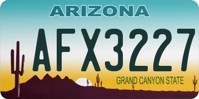 AZ license plate AFX3227