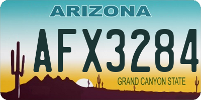 AZ license plate AFX3284