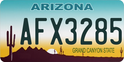 AZ license plate AFX3285