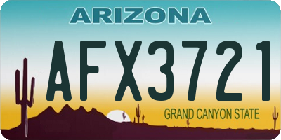 AZ license plate AFX3721