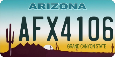 AZ license plate AFX4106