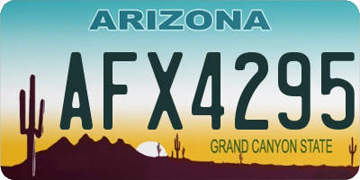 AZ license plate AFX4295