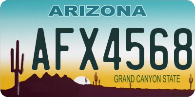 AZ license plate AFX4568