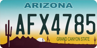 AZ license plate AFX4785
