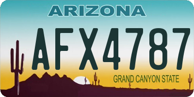 AZ license plate AFX4787