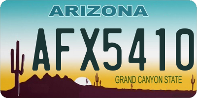 AZ license plate AFX5410