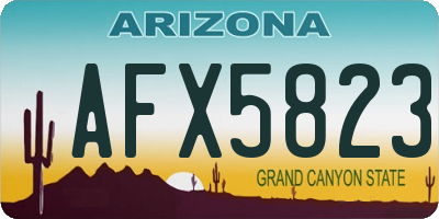 AZ license plate AFX5823