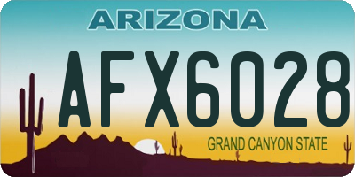 AZ license plate AFX6028