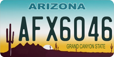 AZ license plate AFX6046