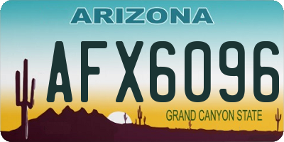 AZ license plate AFX6096