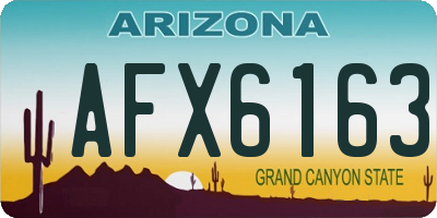 AZ license plate AFX6163