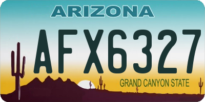AZ license plate AFX6327