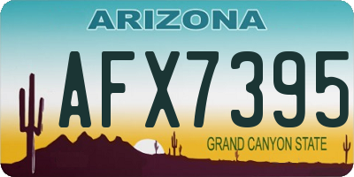 AZ license plate AFX7395