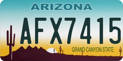 AZ license plate AFX7415