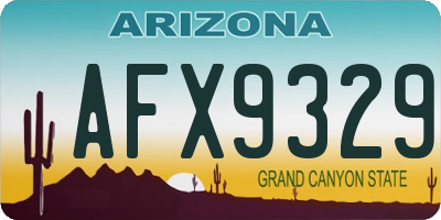 AZ license plate AFX9329