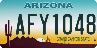 AZ license plate AFY1048