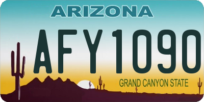 AZ license plate AFY1090