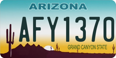 AZ license plate AFY1370