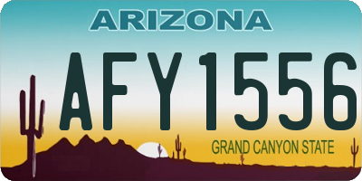 AZ license plate AFY1556