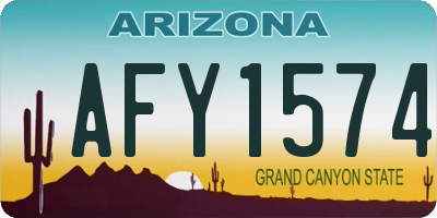 AZ license plate AFY1574