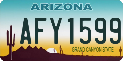 AZ license plate AFY1599