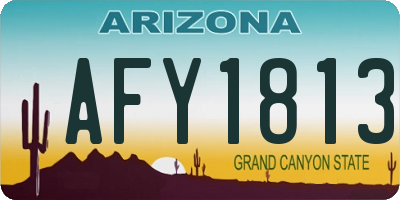 AZ license plate AFY1813